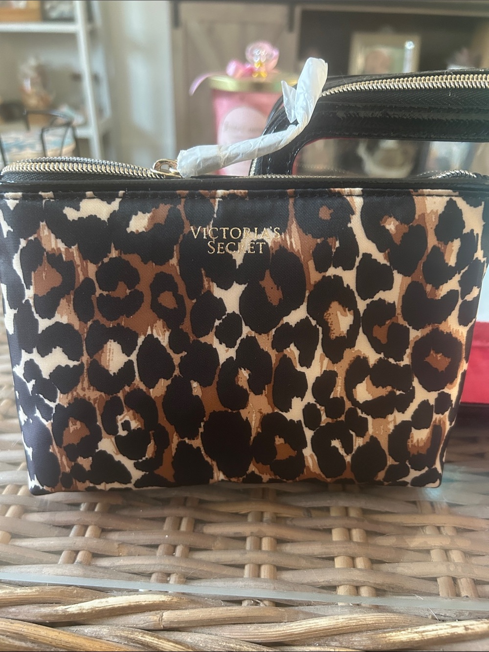Victoria's Secret Red, Black & Leopard Cosmetic Bag Set - Picture 2 of 13